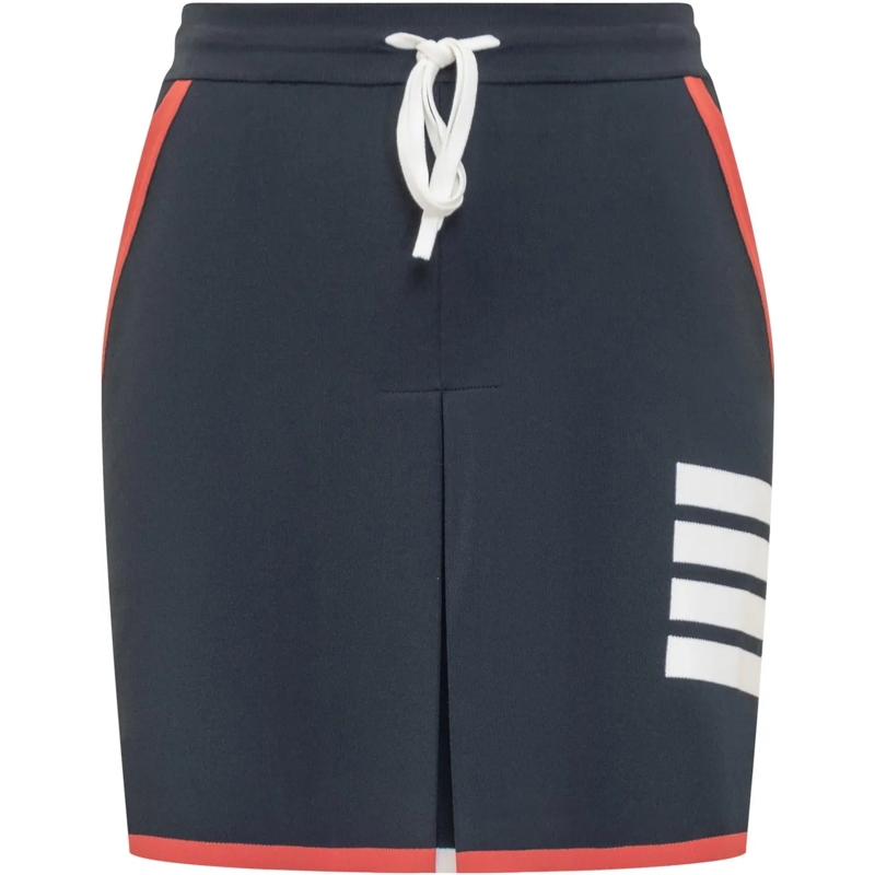 Thom Browne Minijupe Gonna Mini Pleated 4-Bar dunkelblau