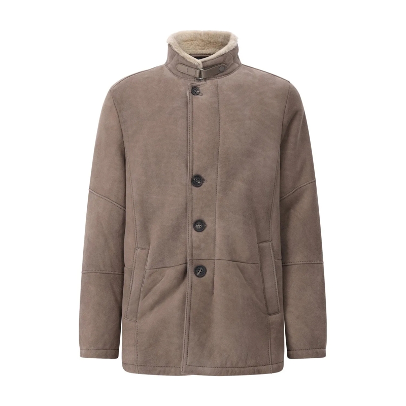 Werner Christ Übergangsjacke Mantel Antony aus Lammfell Braun