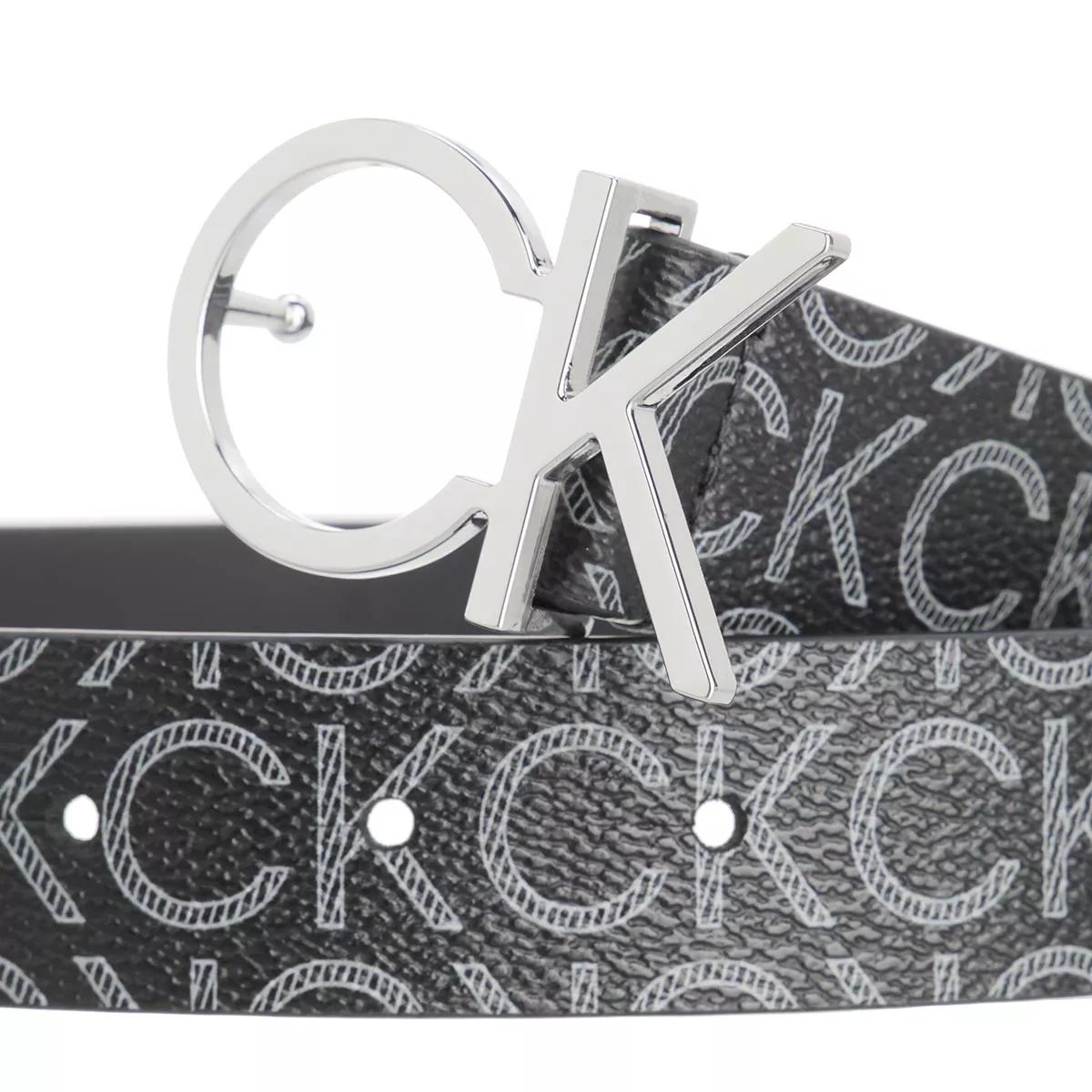 Dünner Calvin 30mm Logo | Mono Mono Klein Re-Lock Belt Gürtel Black