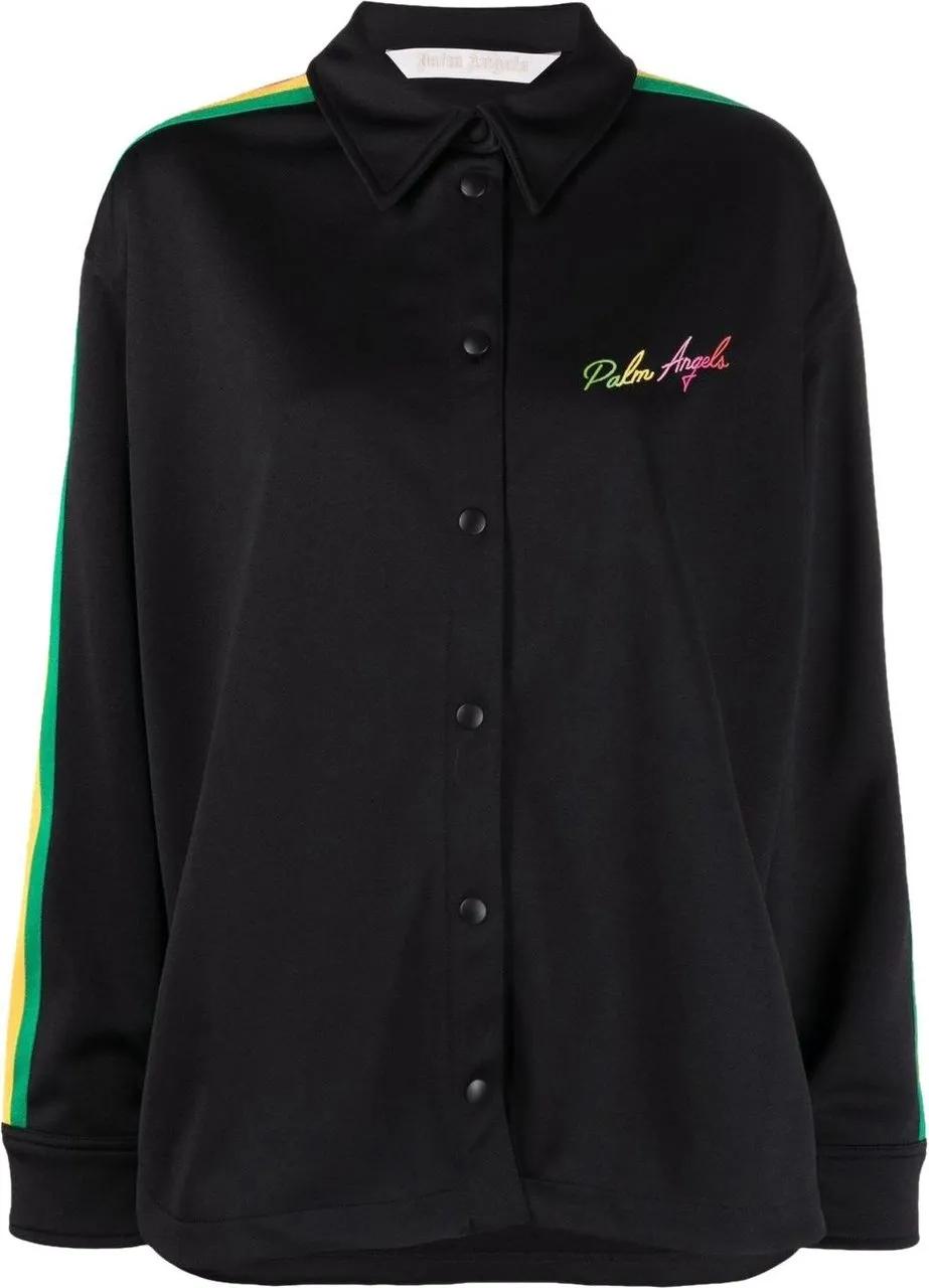 Thumbnail - Palm Angels - Miami Logo Track Shirt - Größe 40 - schwarz