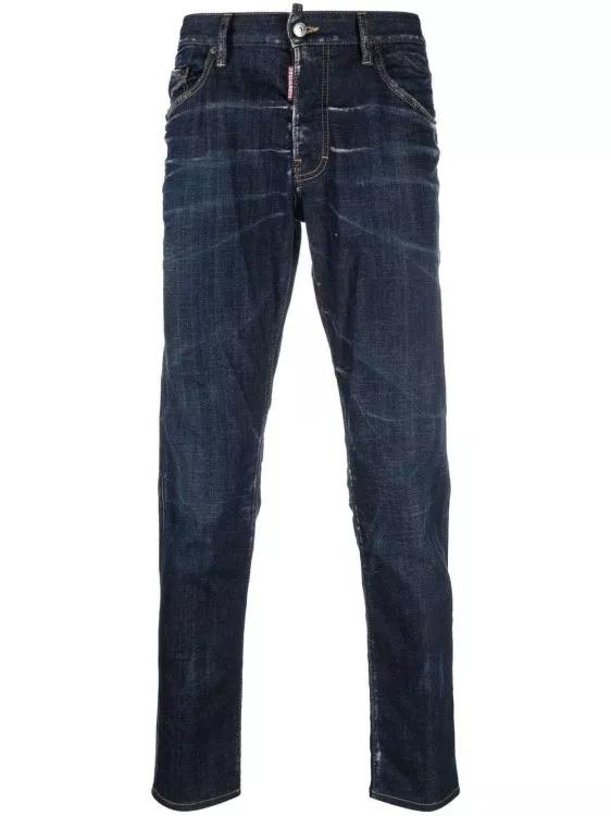 Dsquared2 - Bleach-Effect Skinny Denim Jeans - Größe 52 - blue