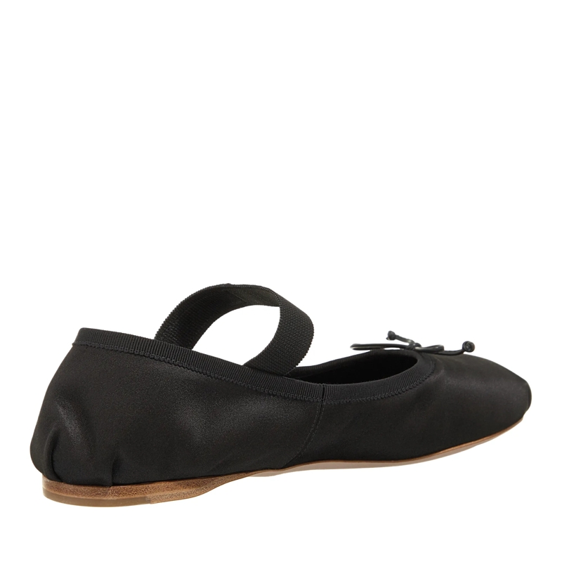 Miu Miu Ballerinas Satin Ballet Flats Black(Image 3)