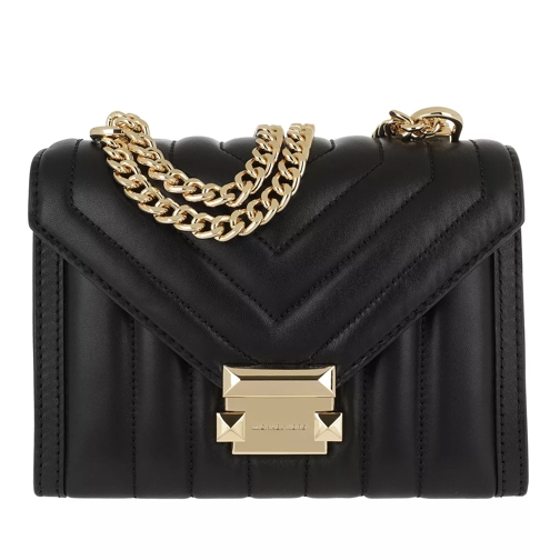 MICHAEL Michael Kors Whitney Small Shoulder Handbag  Leather Black Envelope Bag