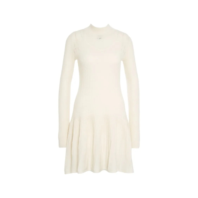 LIU JO Midi-jurk Knitted Mini Dress With High Collar Neutrals