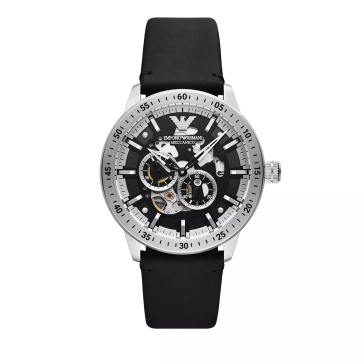 Emporio Armani Automatische Lederuhr Black Montre automatique