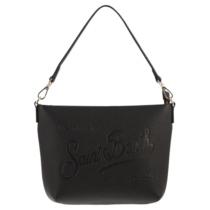 Mc2 Saint Barth Sac à bandoulière Aline - Hammered Leather Bag Black
