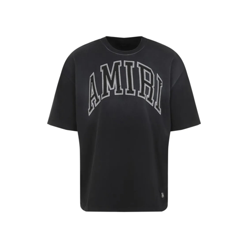 Amiri T-shirts Black Cotton Vintage Oversized Tee Black