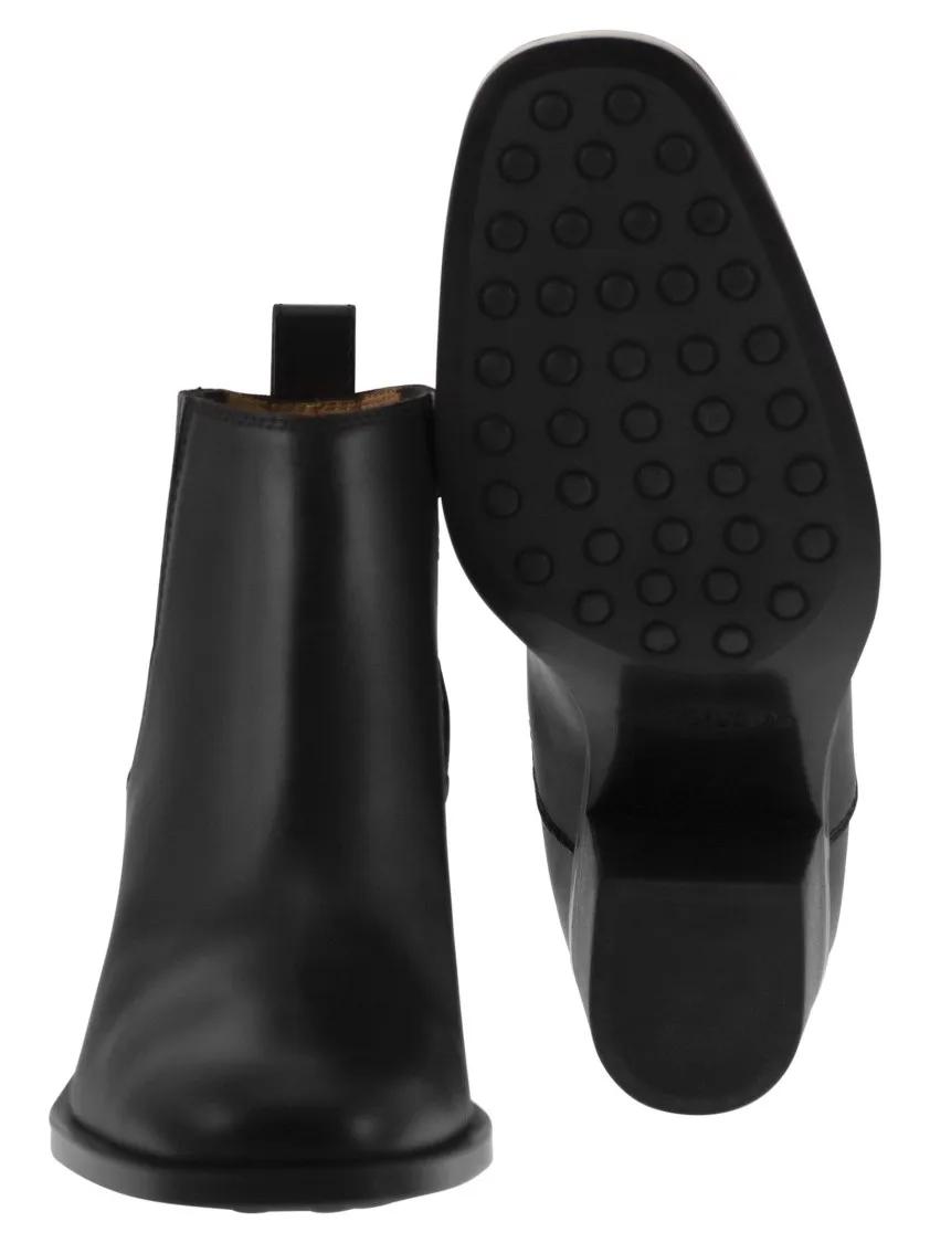 Thumbnail - Tod's Stiefel - Calfskin Ankle Boot With Side Elastic Inserts - Gr. 37 (EU) - in Schwarz - für Damen