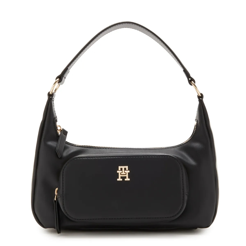 Tommy Hilfiger Schultertasche Soft Utility Handtasche Schwarz