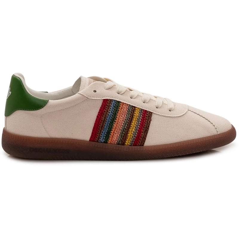 Dsquared2 Low-Top-Sneaker Sneakers in Tela con Inserti Multicolore weiß