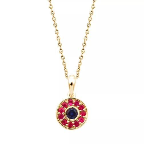 Pukka Berlin Evil Eye Pendant with Chain Yellow Gold Medium Necklace