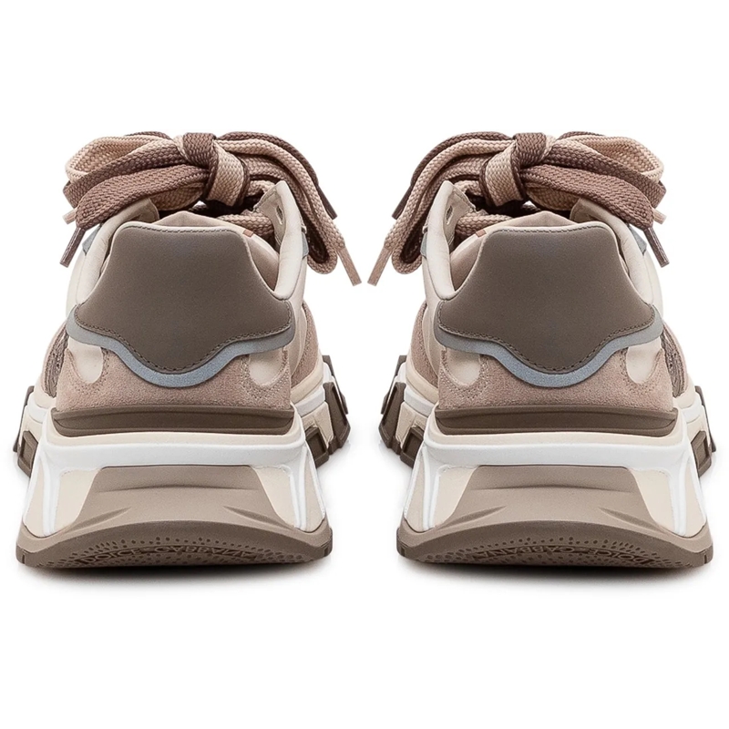 Dolce&Gabbana Low-Top-Sneaker Sneaker Bassa con Inserti e Maxi Logo Laterale taupe(Image 3)
