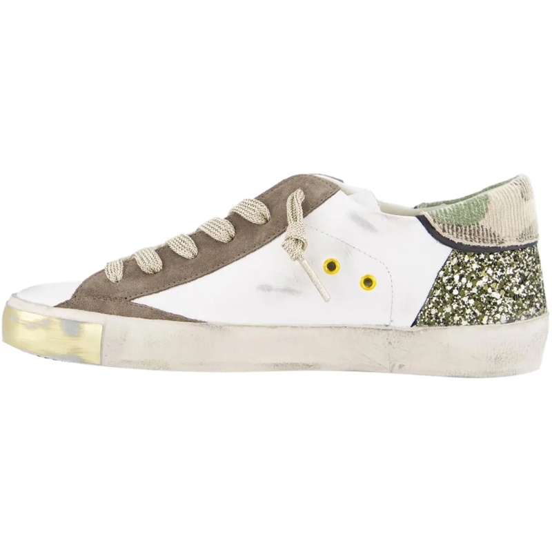 Philippe Model Low-Top-Sneaker Dames Prsx Low Sneaker Wit/Glitter weiß