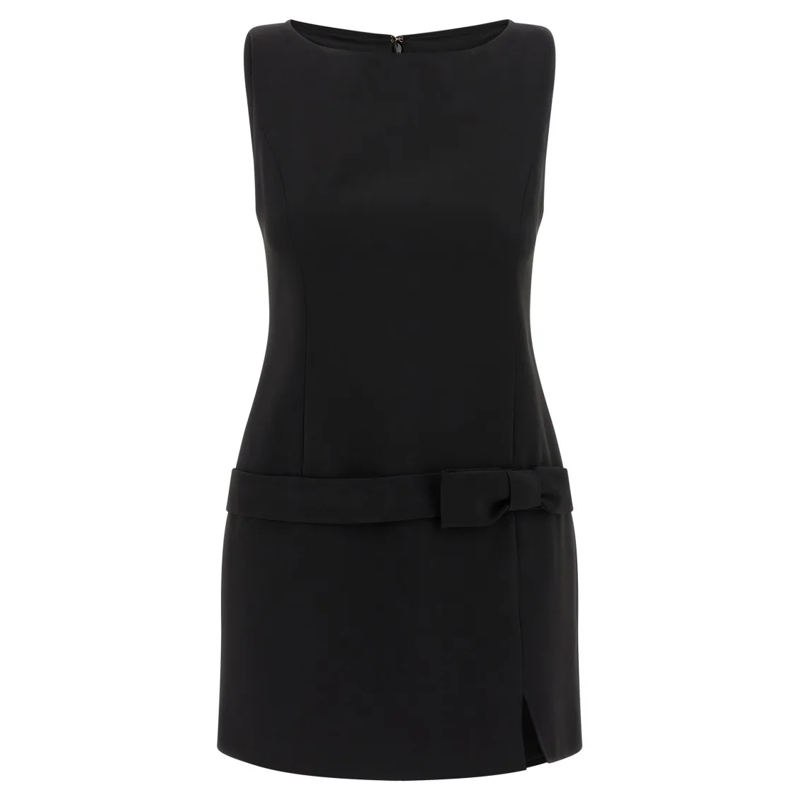 Twin-Set Mini-robe Bow Mini Dress Black