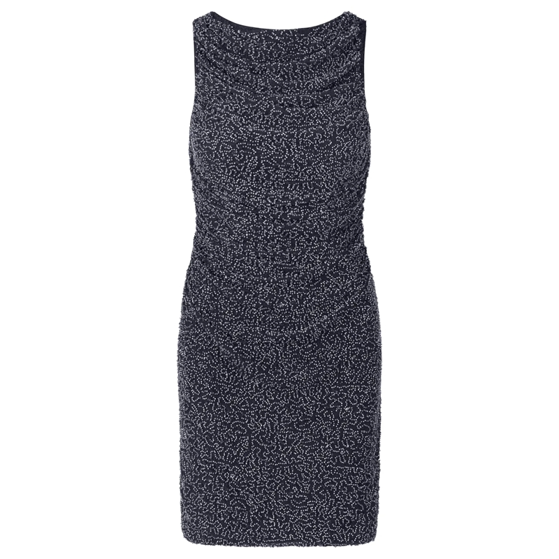 Apart Abendkleid Perlenbesticktes Abendkleid nachtblau