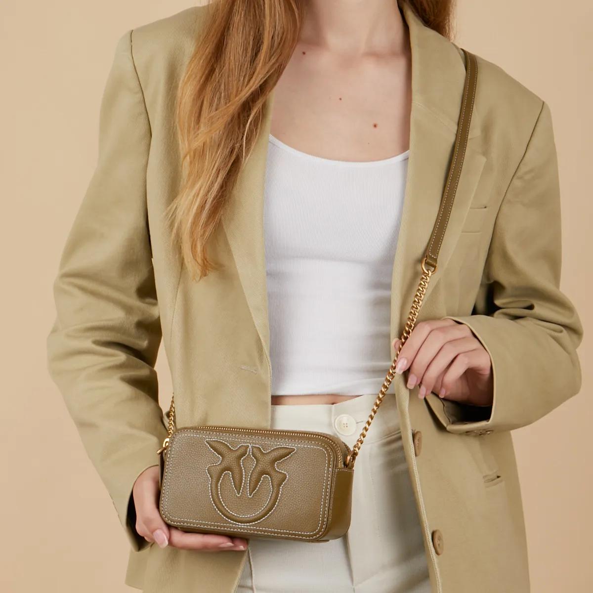 pinko Crossbody bags Carrie Camera Case in bruin