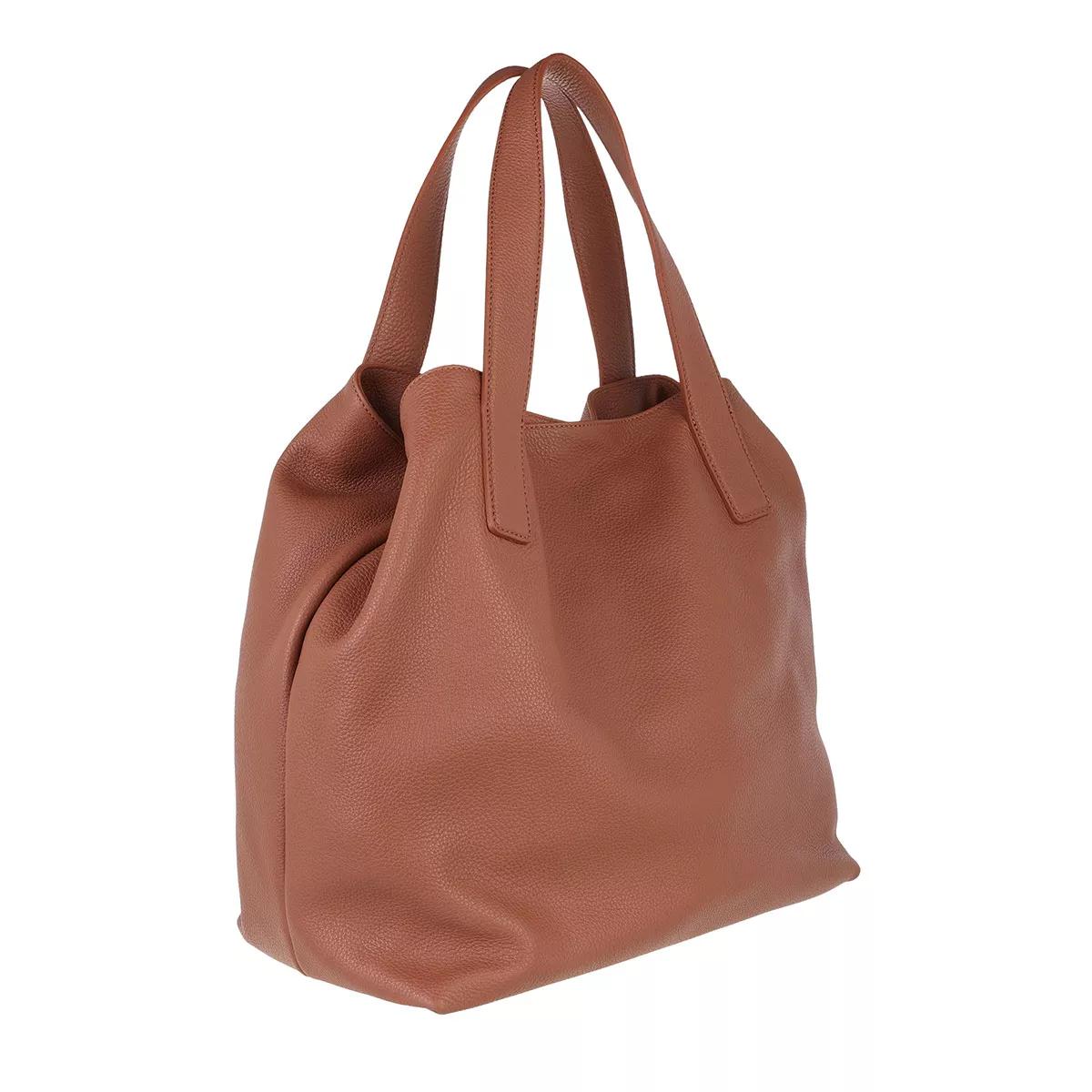 Coccinelle Mila Handbag Grainy Leather Cinnamon Shopping Bag