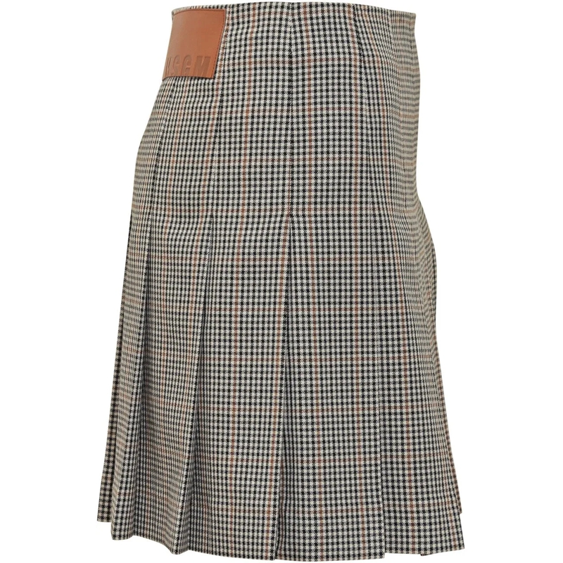 MSGM Minirock Gonna Plisse a Quadri MSGM taupe(Image 3)
