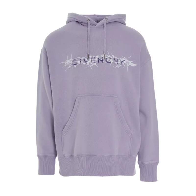 Givenchy  Logo Hooded Sweatshirt Purple