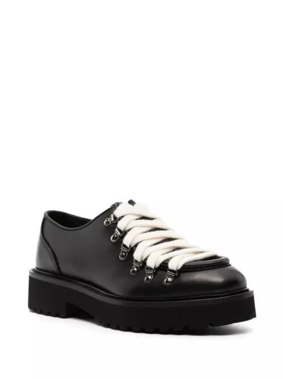 Thumbnail - Doucal's Low-Top Sneaker - Leather Lace-Up Shoes - Gr. 37,5 (EU) - in Schwarz - für Damen