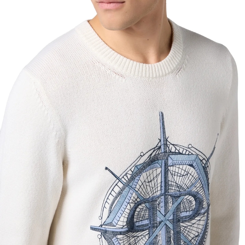 Philipp Plein  Round Neck Pullover Wind Rose weiss(Image 5)