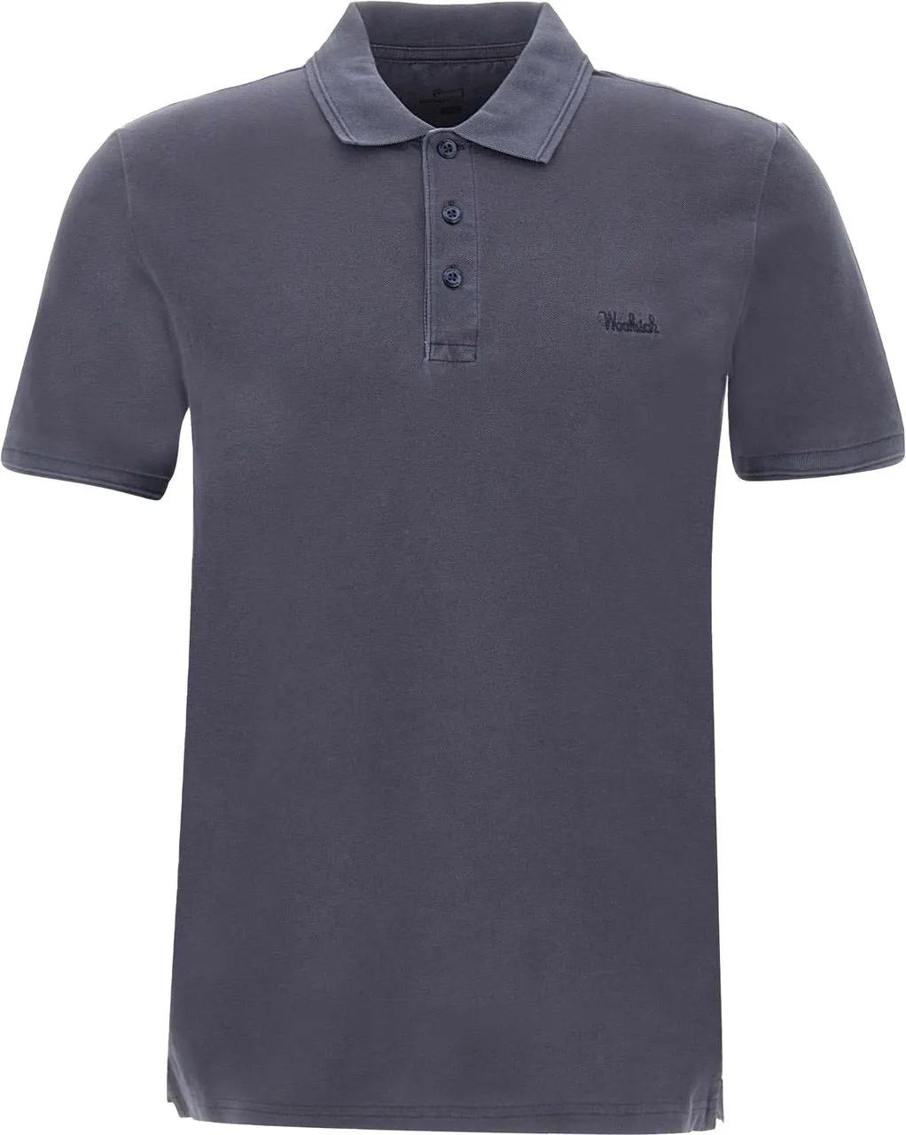 Thumbnail - Woolrich - Woolrich Mackinack Polos Donkerblauw Cfwopo0065mru - Größe S - blau