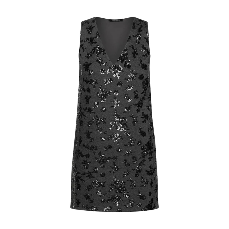 WEEKEND Max Mara Mini-robe Kleid Pesaro mit Paillettenbesatz Grau