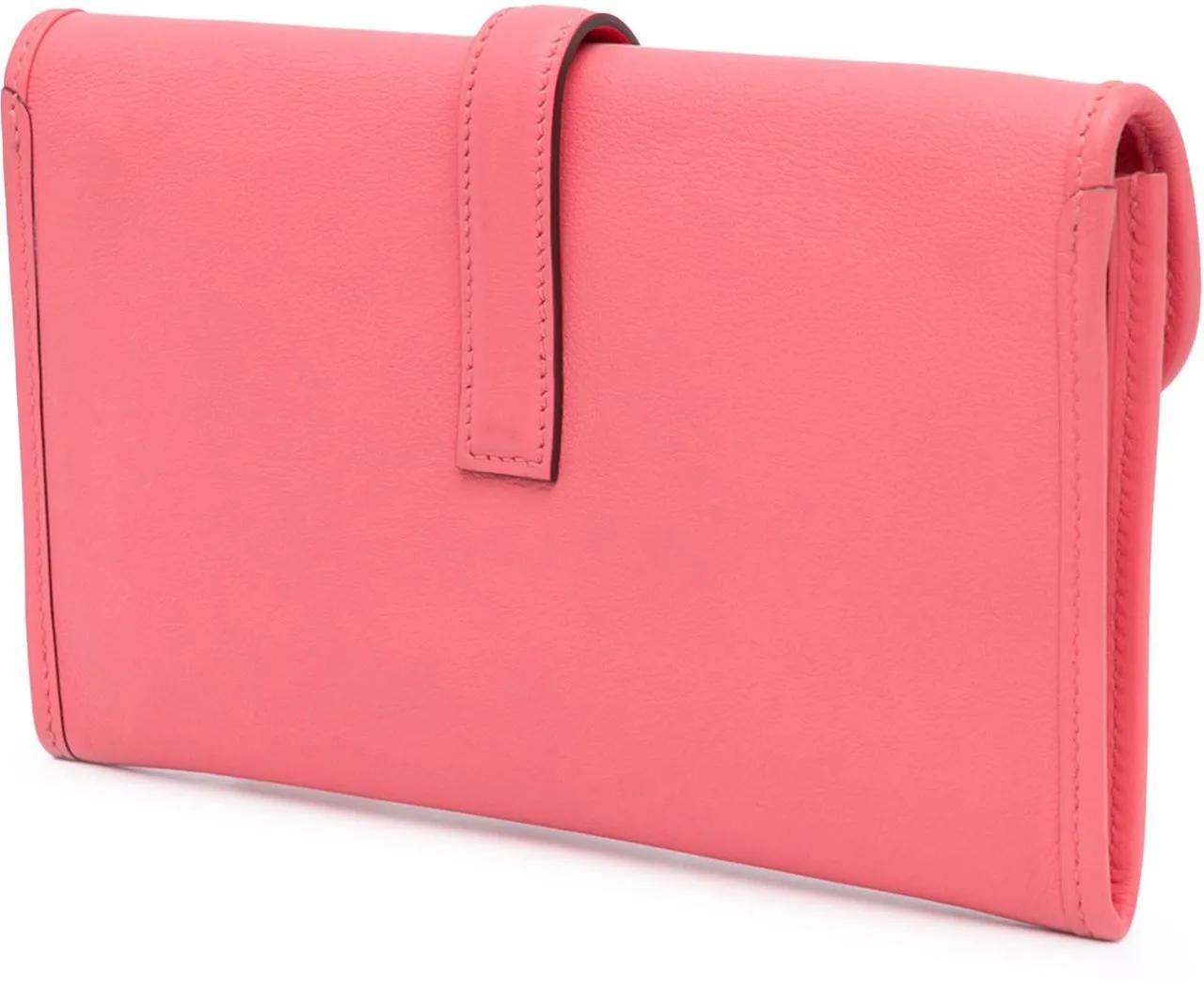 Hermès Clutches Swift Jige Duo in poeder roze