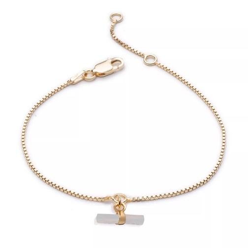Rachel Jackson London Mini Mother of Pearl T-Bar Bracelet Gold Armband