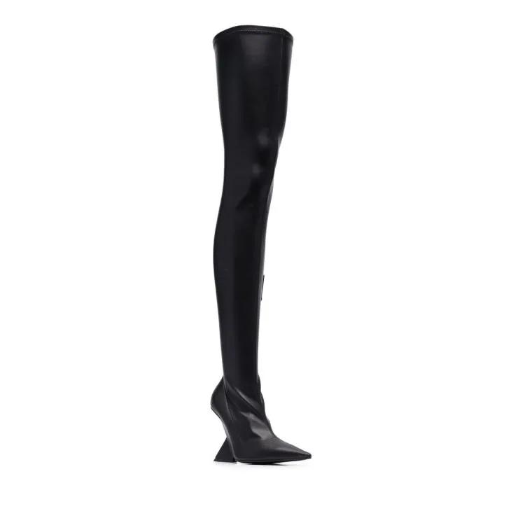 The Attico Stiefel - Cheope 110Mm Leather Above-Knee Boots - Gr. 37 (EU) - in Schwarz - für Damen