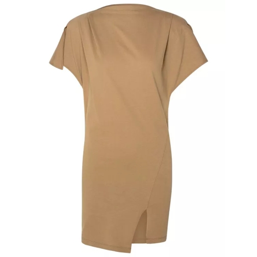 Isabel Marant Silvane' Brown Cotton Dress Neutrals 