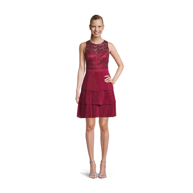 Vera Mont  Abendkleid mit Spitze Rot