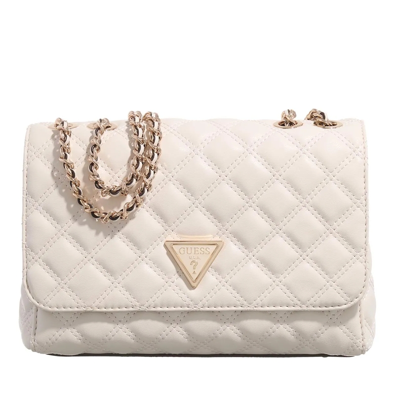 Guess Crossbody Bag Giully Ii 2 Comp Cnvrtble Flap Off White