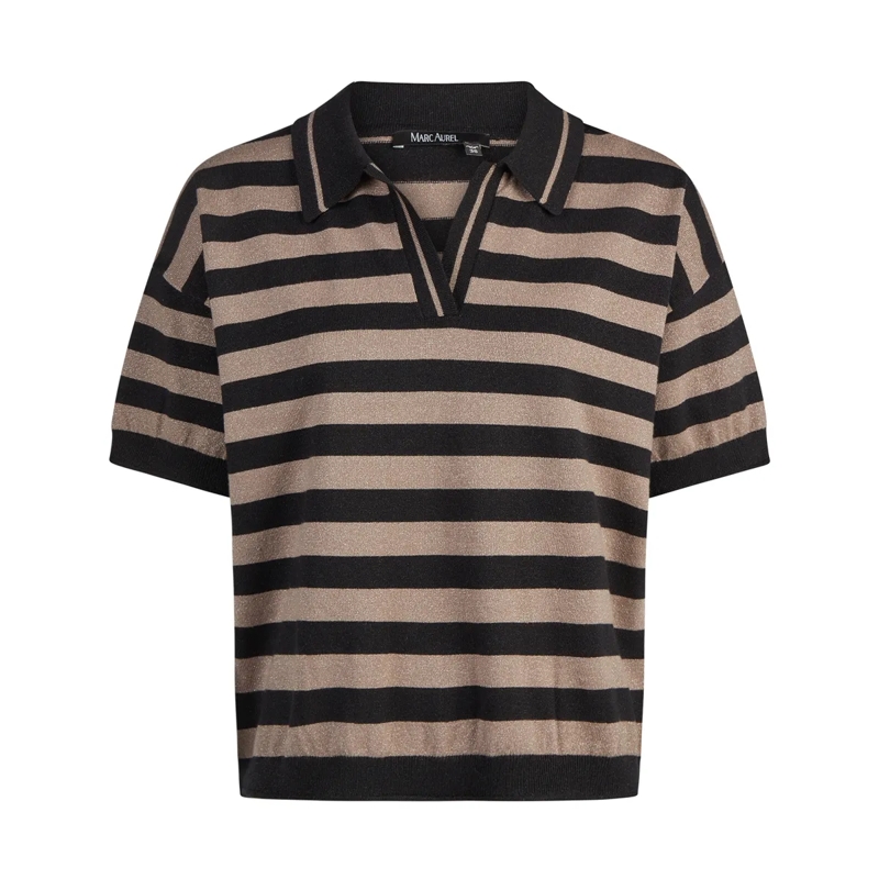 Marc Aurel Poloshirt Dieses Polo-Shirt überzeugt mit einer hochwertigen schwarz