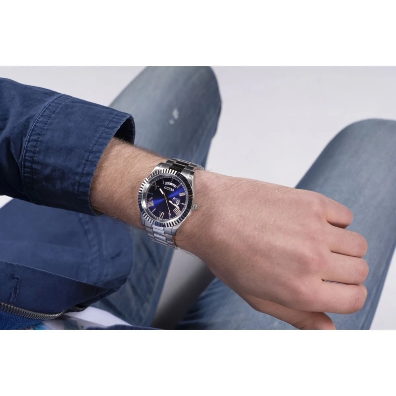 Guess Automatikuhr Quarz-Analoguhr Gd Connoisseur silber(Image 9)