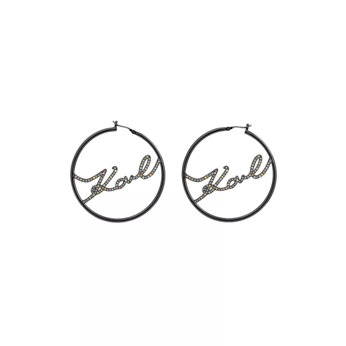 Karl Lagerfeld Karl Hoop Earrings Multicolour Ring