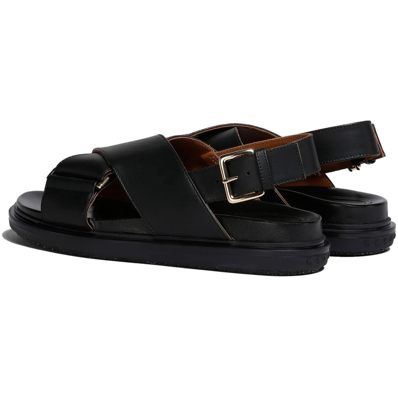 Marni Slides Fb Criscross Sandal Black(Image 16)