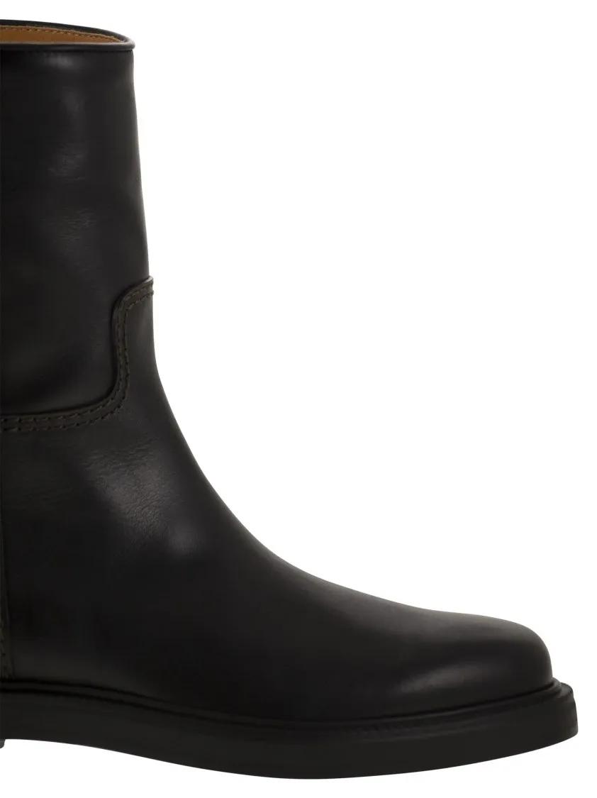 Thumbnail - Tod's Stiefel - Calfskin Ankle Boot With T Accessory - Gr. 40 (EU) - in Schwarz - für Damen
