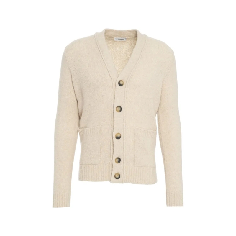 Kangra Strickjacke Cashmere Cardigan With Classic V-Neck And Refined  Neutrals