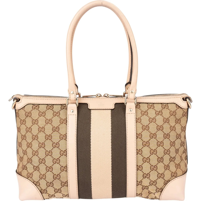 Gucci Schultertasche Gucci GG Monogram Sherry Line Monogram Handbag braun
