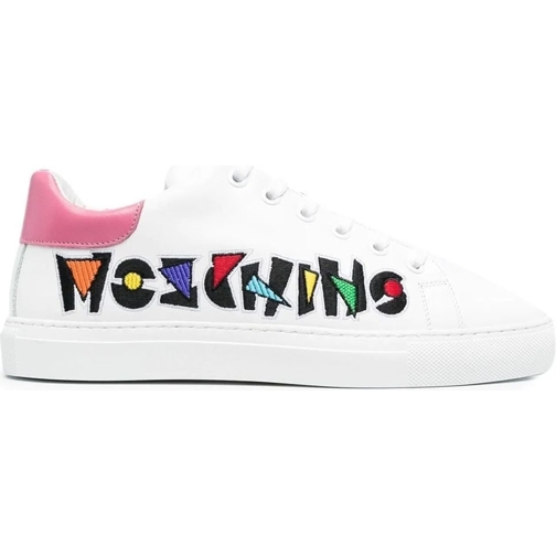 Moschino Low-Top Sneaker Embroidered Logo Sneakers weiß