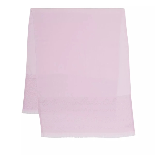 Ted Baker Monogram Lurex Long Scarf Light Pink Lichtgewicht Sjaal