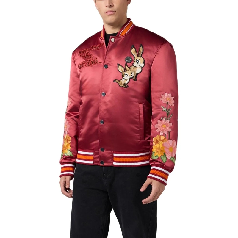 Philipp Plein Bomberjacke Bomber bordeaux(Image 4)