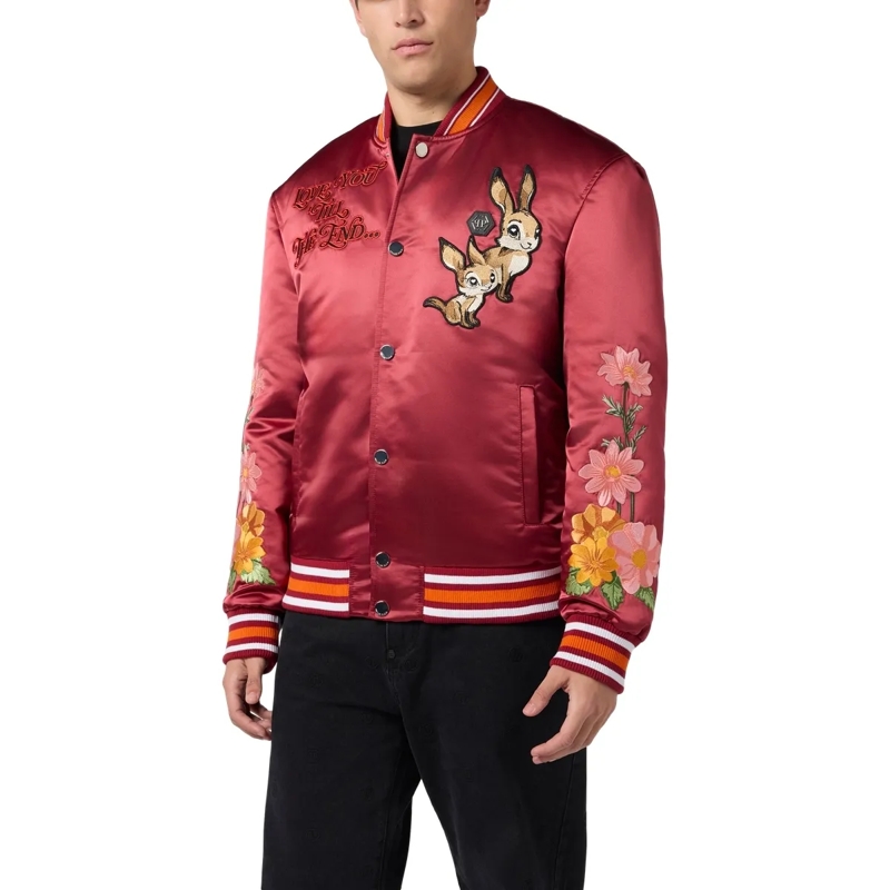 Philipp Plein Blouson Bomber bordeaux(Image 3)