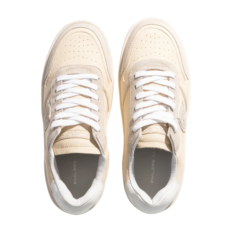 Philippe Model Low-Top-Sneaker Nice Low Woman West Mixage_Lait(Image 5)