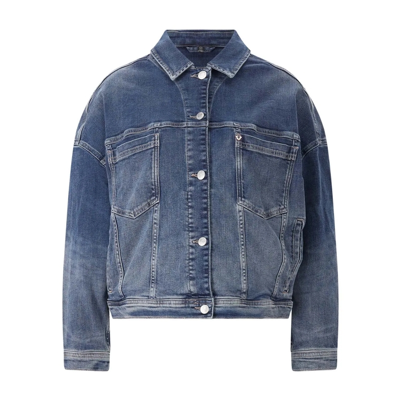 True Religion Veste en jean Jacke Amber aus Denim blau