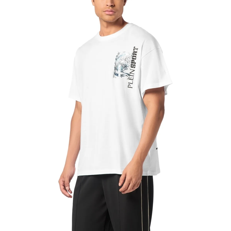 Plein Sport T-Shirt T-Shirt Rundhalsausschnitt Ss Tiger weiss(Image 3)