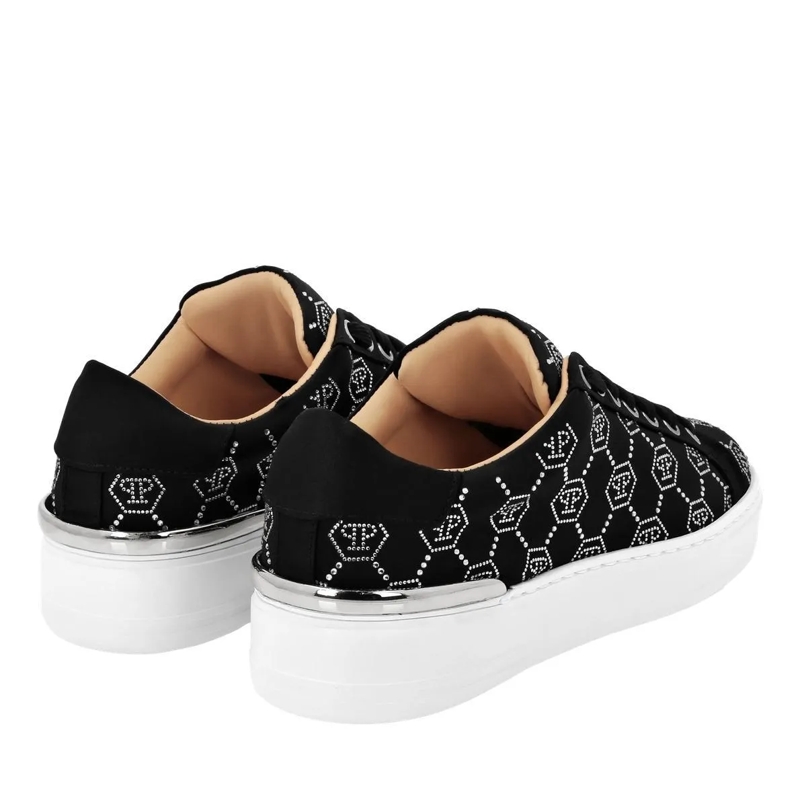 Philipp Plein Low-Top-Sneaker Sneaker Monogram Mit Schmucksteinen schwarz(Image 4)