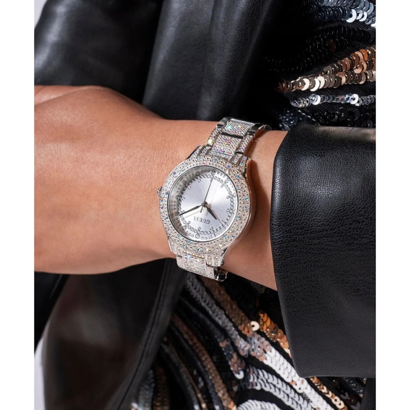 Guess Quarzuhr Quarz-Analoguhr Shooting Star silber(Image 3)