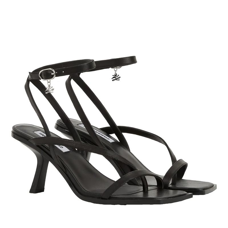 Karl Lagerfeld Pumps Karmel Riemchensandalen mit Absatz schwarz